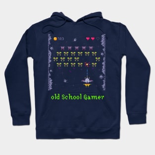 Retro Arcade Space Ship Video Game Hoodie